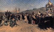 Ilya Repin A Religious Procession in kursk province oil painting artist